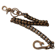 Solid Brass Cool Punk Rock Bike Chain Wallet Chain Biker Trucker Wallet Chain Trucker Wallet Chain for Men