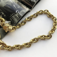 Solid Brass Cool Wallet Chain Biker Skull Wallet Chain Trucker Wallet Chain for Men