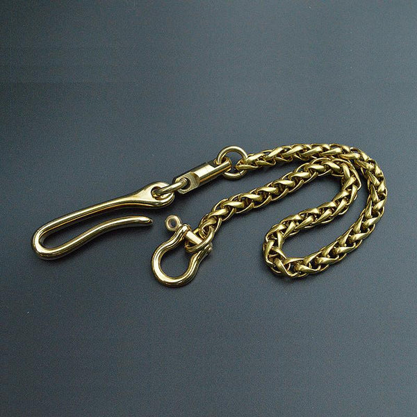 Solid Brass Cool Punk Rock Skull Wallet Chain Biker Trucker Wallet Chains Trucker Wallet Chain for Men