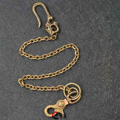 Solid Brass Cool Wallet Chain Biker Skull Wallet Chains Trucker Wallet Chains for Men