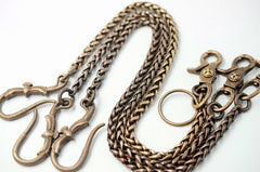 Solid Brass Cool Wallet Chains Biker Wallet Chains Trucker Wallet Chains for Men