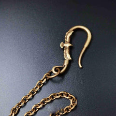 Solid Brass Cool Punk Rock Skull Wallet Chain Biker Trucker Wallet Chain Trucker Wallet Chain for Men