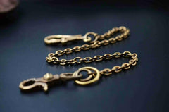 Solid Brass Cool Punk Rock Skull Wallet Chain Biker Trucker Wallet Chain Trucker Wallet Chain for Men