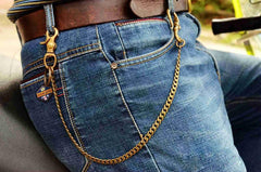 Solid Brass Cool Wallet Chains Biker Wallet Chains Trucker Wallet Chains for Men