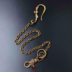 Solid Brass Cool Wallet Chains Biker Wallet Chains Trucker Wallet Chains for Men