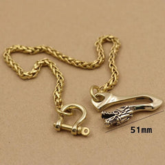 Solid Brass Cool Punk Rock Wallet Chain Biker Trucker Wallet Chain Trucker Wallet Chain for Men