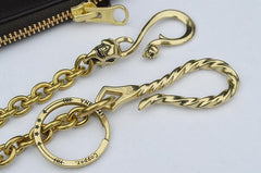 Solid Brass Cool Punk Rock Wallet Chain Biker Trucker Wallet Chain Trucker Wallet Chain for Men