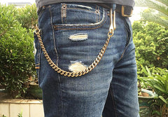 Solid Brass Cool Punk Rock Wallet Chains Biker Trucker Wallet Chain Trucker Wallet Chain for Men