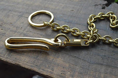 Solid Brass Cool Punk Rock Wallet Chain Biker Trucker Wallet Chain Trucker Wallet Chain for Men