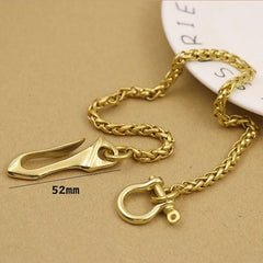 Solid Brass Cool Punk Rock Wallet Chain Biker Trucker Wallet Chain Trucker Wallet Chain for Men