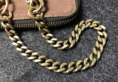 Solid Brass Cool Punk Rock Wallet Chain Biker Trucker Wallet Chains Trucker Wallet Chain for Men