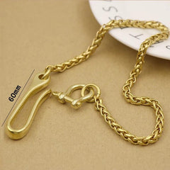 Solid Brass Cool Punk Rock Wallet Chain Biker Trucker Wallet Chain Trucker Wallet Chain for Men