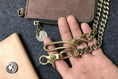 Solid Brass Cool Punk Rock Wallet Chain Biker Trucker Wallet Chains Trucker Wallet Chain for Men