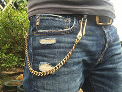 Solid Brass Cool Punk Rock Wallet Chains Biker Trucker Wallet Chain Trucker Wallet Chain for Men