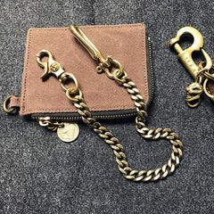 Solid Brass Cool Punk Rock Wallet Chain Biker Trucker Wallet Chains Trucker Wallet Chain for Men