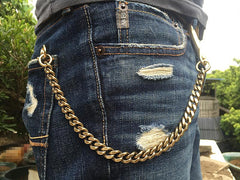 Solid Brass Cool Punk Rock Wallet Chains Biker Trucker Wallet Chain Trucker Wallet Chain for Men