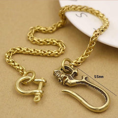 Solid Brass Cool Punk Rock Wallet Chain Biker Trucker Wallet Chain Trucker Wallet Chain for Men