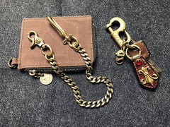 Solid Brass Cool Punk Rock Wallet Chain Biker Trucker Wallet Chains Trucker Wallet Chain for Men