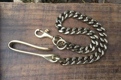 Solid Brass Cool Punk Rock Wallet Chains Biker Trucker Wallet Chain Trucker Wallet Chain for Men