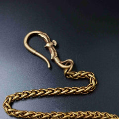 Solid Brass Cool Punk Rock Skull Wallet Chain Biker Trucker Wallet Chain Trucker Wallet Chain for Men