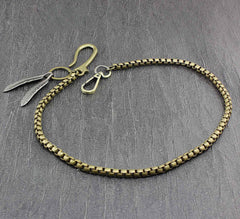 Solid Brass Hook Wallet Chain Cool Punk Rock Biker Trucker Wallet Chain Trucker Wallet Chain for Men