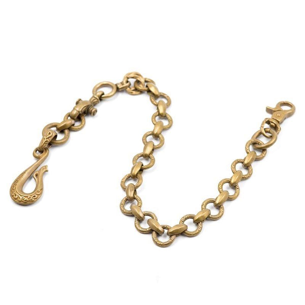 Solid Men's Handmade Pure Brass Python Buckle Key Chain Pants Chains Biker Walle CW02862005