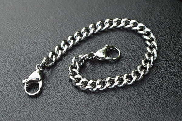Cool Silver Brass Stainless Steel Mini Key Chain Wallet Chain Hanging Chain for SZ00292016