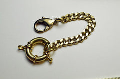 Cool Silver Brass Stainless Steel Mini Key Chain Wallet Chain Hanging Chain for Men