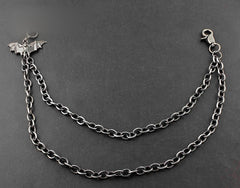 Solid Stainless Steel Bat Wallet Chain Cool Punk Rock Biker Trucker Wallet Chain Trucker Wallet Chain for Men