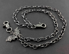 Solid Stainless Steel Bat Wallet Chain Cool Punk Rock Biker Trucker Wallet Chain Trucker Wallet Chain for Men