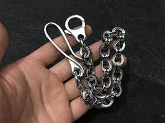Solid Stainless Steel Cool Punk Rock Skull Wallet Chain Biker Wallet Chain Trucker Wallet Chain for Men