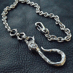 Solid Stainless Steel Cool Punk Rock Skull Wallet Chains Biker Wallet Chain Trucker Wallet Chain for Men