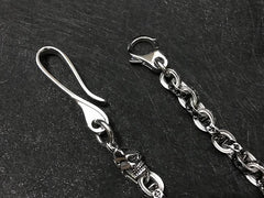 Solid Stainless Steel Cool Punk Rock Skull Wallet Chain Biker Wallet Chain Trucker Wallet Chain for Men