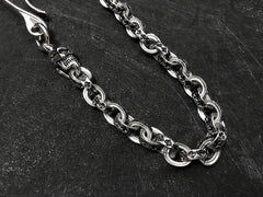 Solid Stainless Steel Cool Punk Rock Skull Wallet Chain Biker Wallet Chain Trucker Wallet Chain for Men
