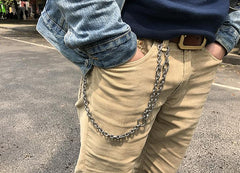 Solid Stainless Steel Wallet Chain Biker Wallet Chain Silver Wallet Chain 
