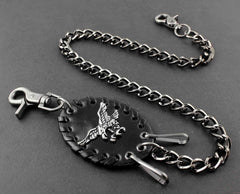 Solid Stainless Steel Eagle Wallet Chain Cool Punk Rock Biker Trucker Wallet Chain Trucker Wallet Chain for Men