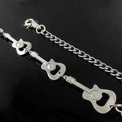 Solid Stainless Steel Guitar Wallet Chain Cool Punk Rock Biker Trucker Wallet Chain Trucker Wallet Chain for Men