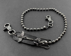 Solid Stainless Steel Long Bead Sword Wallet Chain Cool Punk Rock Biker Trucker Wallet Chain Trucker Wallet Chain for Men