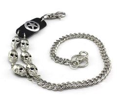 Solid Stainless Steel Long Skull Wallet Chain Cool Punk Rock Biker Trucker Wallet Chain Trucker Wallet Chain for Men