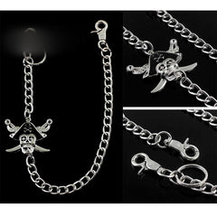 Solid Stainless Steel Pirate Skull Wallet Chain Cool Punk Rock Biker Trucker Wallet Chain Trucker Wallet Chain for Men