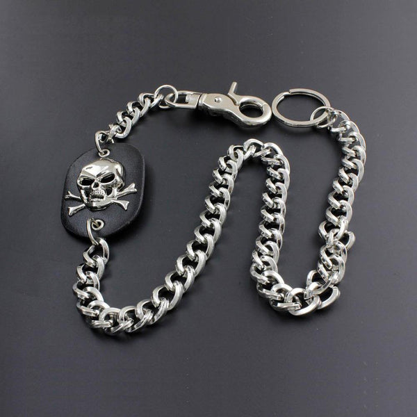 24 Inch Solid Stainless Steel Skull Wallet Chain Cool Punk Rock Biker Trucker Wallet Chain Trucker Jean Chain for Men