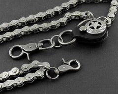 Solid Stainless Steel Star Bike Chain Wallet Chain Cool Punk Rock Biker Trucker Wallet Chain Trucker Wallet Chain for Men