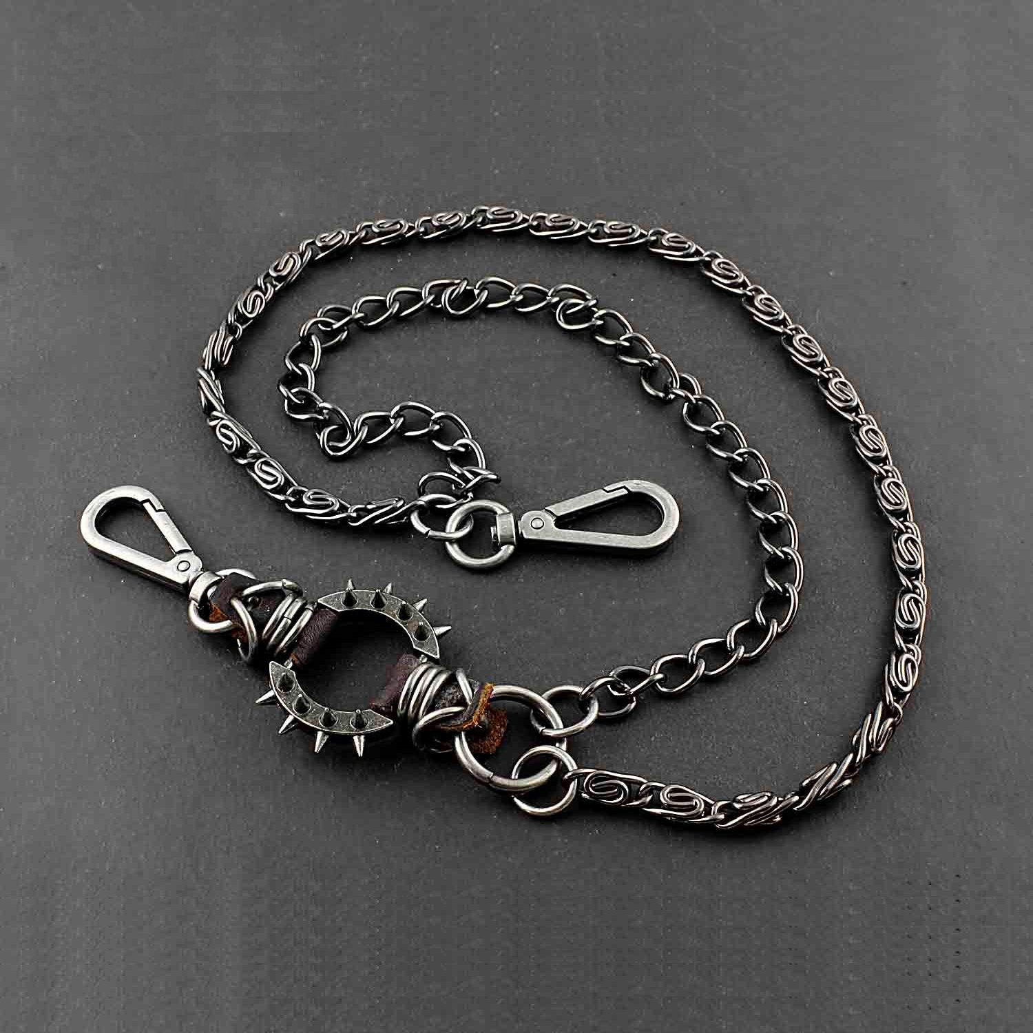24 Inch Solid Stainless Steel Wallet Chain Cool Punk Rock Biker Trucker Wallet Chain Trucker Jean Chain for Men