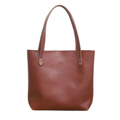 Sqaure LEATHER WOMEN Tote BAGs Brown Handmade Cute Shopper Tote Purses FOR WOMEN