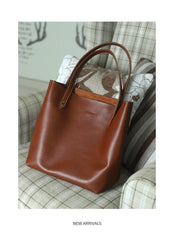 Sqaure LEATHER WOMEN Tote BAGs Brown Handmade Cute Shopper Tote Purses FOR WOMEN