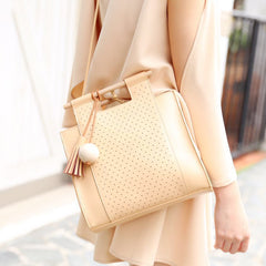 Square Leather Women Handbag Shoulder Bag Work Bag For Women