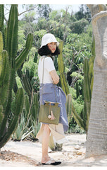 Square Leather Women Handbag Shoulder Bag Work Bag For Women