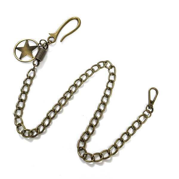 Brass Star Fashion Wallet Chain Punk Pants Chain Gold Wallet Chain Long Key Chai WG00161073