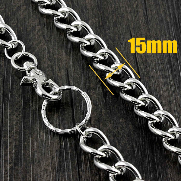 Silver Biker Wallet Chain Long Pants Chain Womens Jeans Chain Long Wallet Chain WG00281023