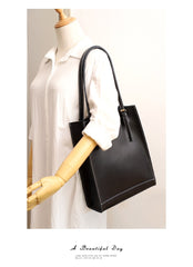 Stylish LEATHER WOMEN Vertical Tote BAG Handmade Cute Shopper Tote Purses FOR WOMEN